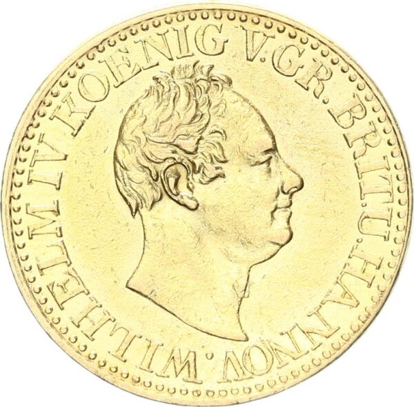 Braunschweig-Calenberg-Hannover Wilhelm IV. 10 Taler 1833 Gold vz