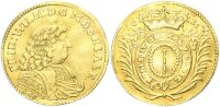 Brandenburg-Preußen Friedrich Wilhelm der große Kurfürst Dukat 1685 LCS (Berlin) Gold ss