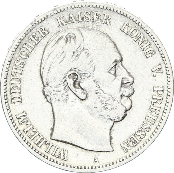 Preußen Wilhelm I. 5 Mark 1874 A Silber ss+ Jäger 97