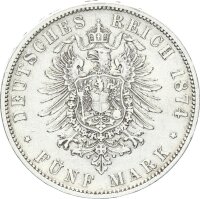 Preußen Wilhelm I. 5 Mark 1874 A Silber ss+ Jäger 97
