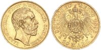 Schwarzburg-Sondershausen Karl Günther 20 Mark 1896 A Gold vz Jäger 287
