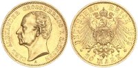 Sachsen-Weimar-Eisenach Carl Alexander 20 Mark 1892 A Gold vz+/stgl. Jäger 282