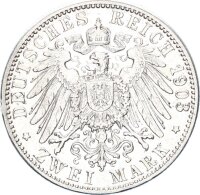 Baden Friedrich I. 2 Mark 1903 G Silber ss Jäger 32