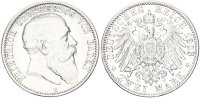 Baden Friedrich I. 2 Mark 1903 G Silber ss Jäger 32