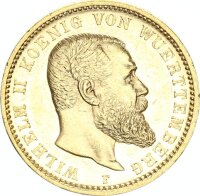 Württemberg Wilhelm II. 20 Mark 1900 F Gold vz/f....