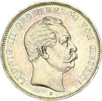 Hessen Ludwig III. 5 Mark 1876 H Silber vz Jäger 67