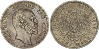 Anhalt Friedrich I. 5 Mark 1896 A Silber ss+/vz Jäger 21