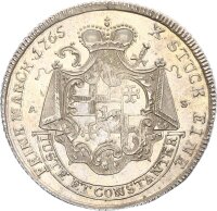 Paderborn Bistum Wilhelm Anton von Asseburg Konventionstaler 1765 Neuhaus Silber vz+