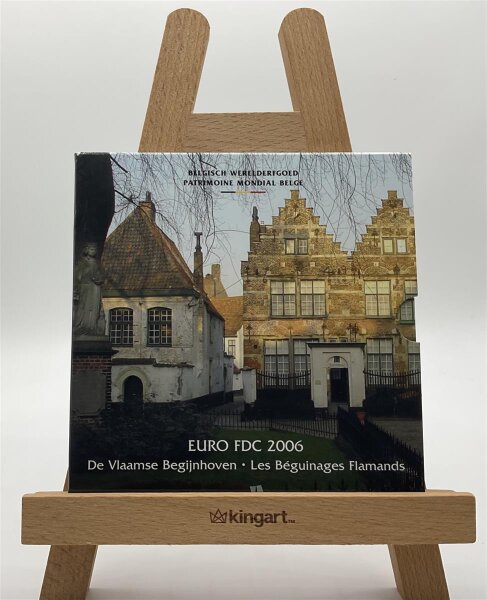 Belgien KMS 1 Cent bis 2 Euro 2006 Kursmünzensatz + Medaille Beginenhöfe stgl., bfr.
