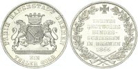 Bremen Stadt Taler 1865 Zweites Deutsches Bundesschießen Silber vz+