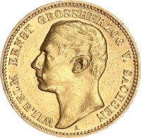 Sachsen-Weimar-Eisenach Wilhelm Ernst 20 Mark 1901 A Gold...