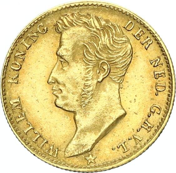 Niederlande Königreich Wilhelm I. 5 Gulden 1826 B (Brüssel) Gold vz/ss+