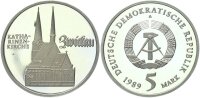 DDR Gedenkmünze 5 Mark 1989 A Katharinenkirche Zwickau PP Jäger 1626