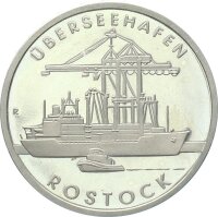 DDR Gedenkmünze 5 Mark 1988 A Überseehafen...