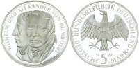 BRD Gedenkmünze 5 DM 1967 F Wilhelm von Humboldt Silber PP Jäger 395