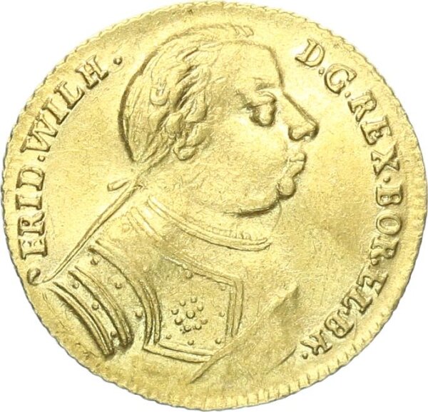 Brandenburg-Preußen Friedrich Wilhelm I. der Soldatenkönig Dukat 1732 EGN (Berlin) mit alten Beschreibungszettel Gold vz/vz+
