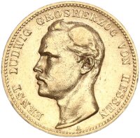 Hessen Ernst Ludwig 20 Mark 1893 A Gold ss/vz Jäger 223