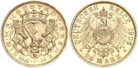 Bremen Stadt 20 Mark 1906 J Gold pfr., stgl. Jäger 205