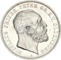 Oldenburg Nicolaus Friedrich Peter 2 Mark 1891 A Silber...