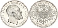 Oldenburg Nicolaus Friedrich Peter 2 Mark 1891 A Silber pfr., stgl. Jäger 93