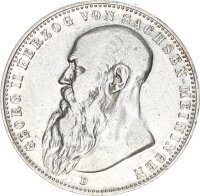 Sachsen-Meiningen Georg II. 2 Mark 1902 D langer Bart...