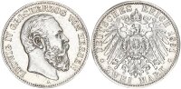 Hessen Ludwig IV. 2 Mark 1891 A Silber ss+ Jäger 70