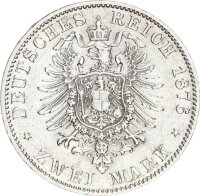 Mecklenburg-Schwerin Friedrich Franz II. 2 Mark 1876 A...