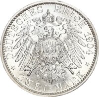 Anhalt Friedrich II. 2 Mark 1904 A Regierungsantritt...