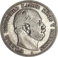 Preußen Wilhelm I. 2 Mark 1876 A Silber s-ss...