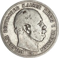 Preußen Wilhelm I. 2 Mark 1877 B Silber s...