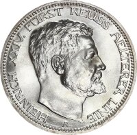 Reuß älterer Linie Heinrich XXIV. 3 Mark 1909...
