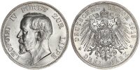 Lippe Leopold IV. 3 Mark 1913 A Silber pfr., f. stgl./stgl. Jäger 79