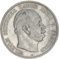 Preußen Wilhelm I. 5 Mark 1874 A Silber ss...