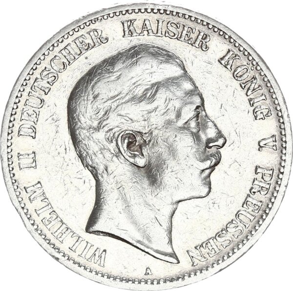 Preußen Wilhelm II. 5 Mark 1892 A Silber ss Jäger 104