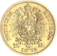 Mecklenburg-Schwerin Friedrich Franz II. 10 Mark 1872 A...