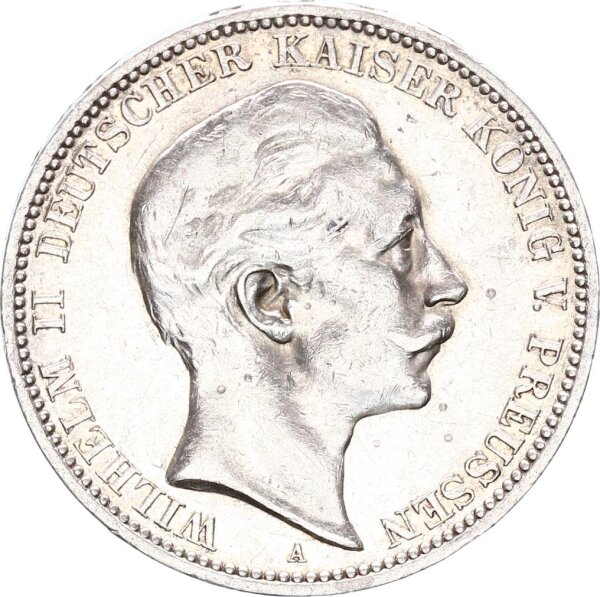 Preußen Wilhelm II. 3 Mark 1910 A Silber ss-vz Jäger 103