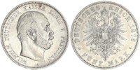 Preußen Wilhelm I. 5 Mark 1876 A Silber ss+ Jäger 97