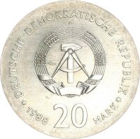 DDR Gedenkmünze 20 Mark 1988 A Carl Zeiss Silber pfr., stgl. Jäger 1621