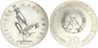 DDR Gedenkmünze 20 Mark 1988 A Carl Zeiss Silber pfr., stgl. Jäger 1621
