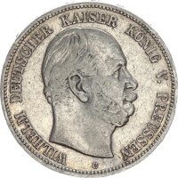 Preußen Wilhelm I. 5 Mark 1876 C Silber ss...