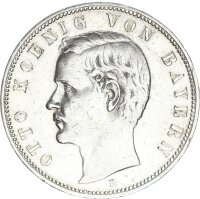 Bayern Otto 5 Mark 1908 D Silber ss+ Jäger 46