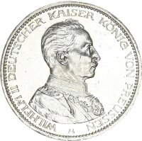 Preußen Wilhelm II. 5 Mark 1913 A in Uniform Silber...