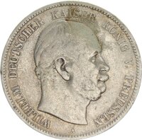 Preußen Wilhelm I. 5 Mark 1874 A Silber s-ss...