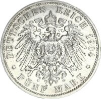 Bayern Otto 5 Mark 1904 D Silber ss Jäger 46
