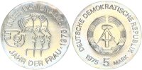 DDR Gedenkmünze 5 Mark 1975 A Internationales Jahr der Frau pfr., stgl. Jäger 1558