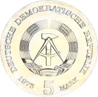 DDR Gedenkmünze 5 Mark 1975 A Thomas Mann pfr., stgl. Jäger 1556