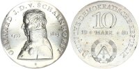 DDR Gedenkmünze 10 Mark 1980 A Gerhard Johann David von Scharnhorst Silber pfr., stgl. Jäger 1577