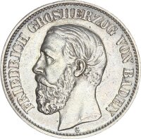 Baden Friedrich I. 2 Mark 1898 G Silber vz Jäger 28