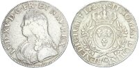 Frankreich Königreich Louis XV. Ecu C (Caen) Silber f. ss/ss
