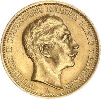 Preußen Wilhelm II. 20 Mark 1907 A Gold vz/vz+...